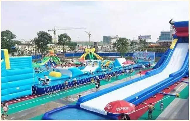 【石家庄】翠屏山水上乐园儿童票 包含：水上滑梯，彩虹滑梯，高空秋千，龙头滑梯，水上足球场，深海潜水乐园，3600㎡超大水池……数十个水上游乐设施让你泡在水里度过暑假！